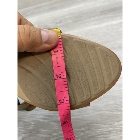 EMU Australia Ever Women's Brown Suede Turquoise Heel Sanal 8 Ankle Strap Shoes - Picture 9 of 10